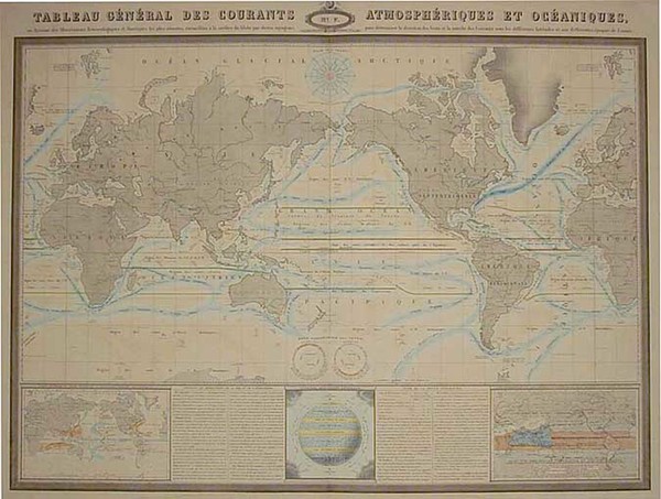 67-World, World and Curiosities Map By F.A. Garnier