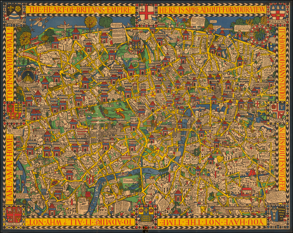 24-London and Pictorial Maps Map By MacDonald Gill