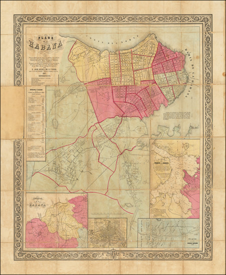 78-Cuba Map By José María de la Torre y de la Torre