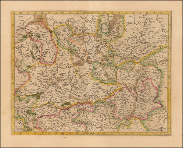 94-Mitteldeutschland Map By Henricus Hondius  &   Gerard Mercator