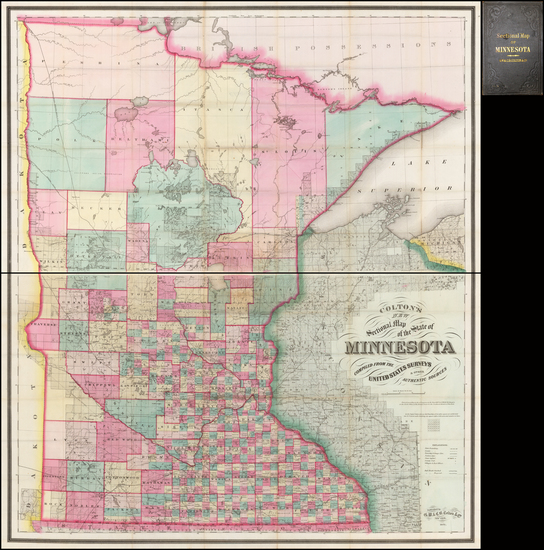 58-Midwest Map By G.W.  & C.B. Colton