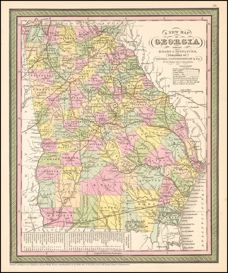 10-Southeast Map By Thomas, Cowperthwait & Co.