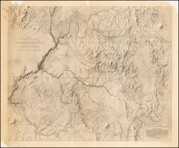 32-Southwest and Rocky Mountains Map By John N. Macomb