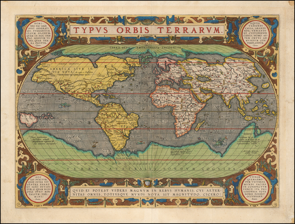 96-World Map By Abraham Ortelius