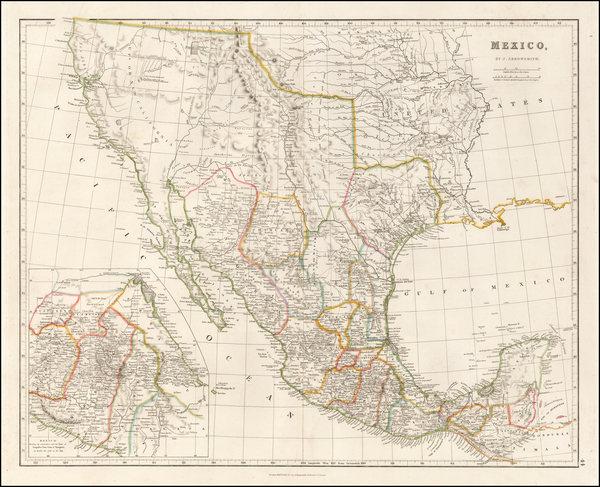 21-Texas, Southwest, Rocky Mountains and California Map By John Arrowsmith