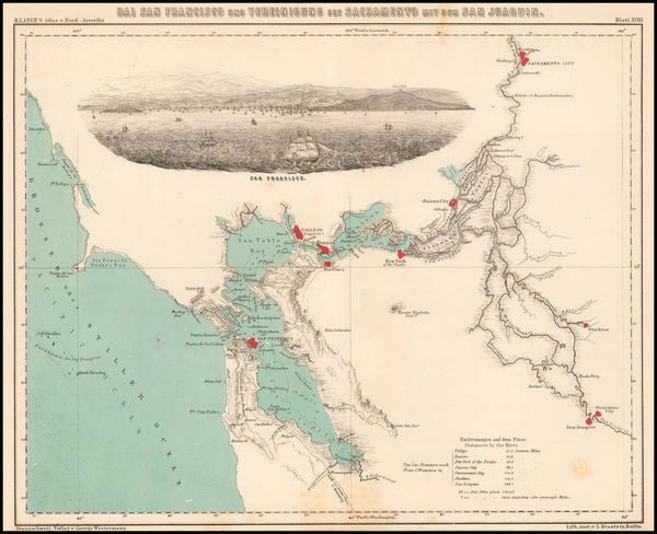 54-California and San Francisco & Bay Area Map By Henry Lange