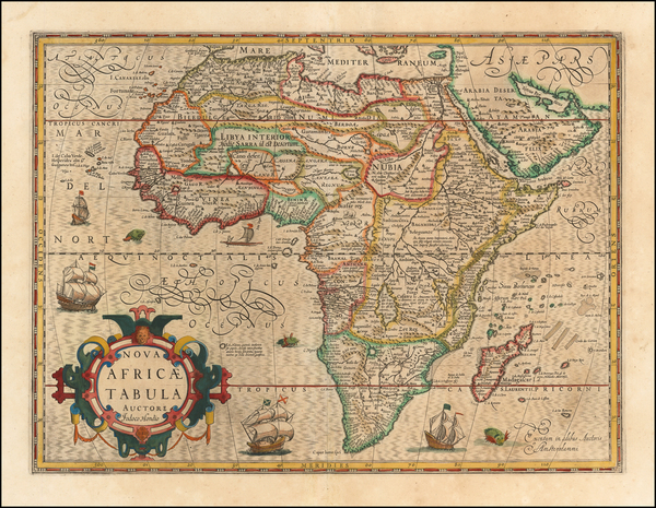 90-Africa and Africa Map By Jodocus Hondius