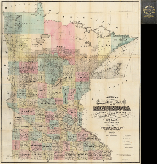 23-Midwest and Minnesota Map By W.P. Jewett