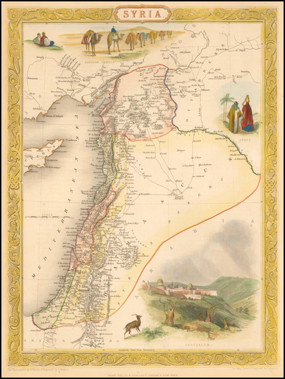 53-Middle East and Holy Land Map By John Tallis