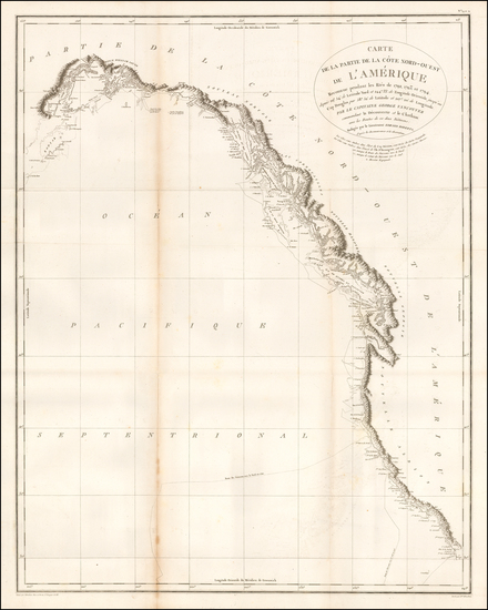 79-Alaska, California and Canada Map By George Vancouver