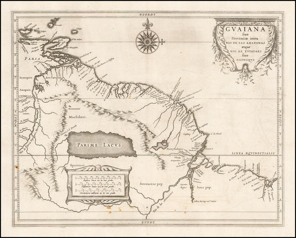 72-South America Map By Joannes De Laet