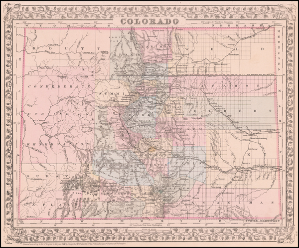 26-Plains, Southwest and Rocky Mountains Map By Samuel Augustus Mitchell Jr.