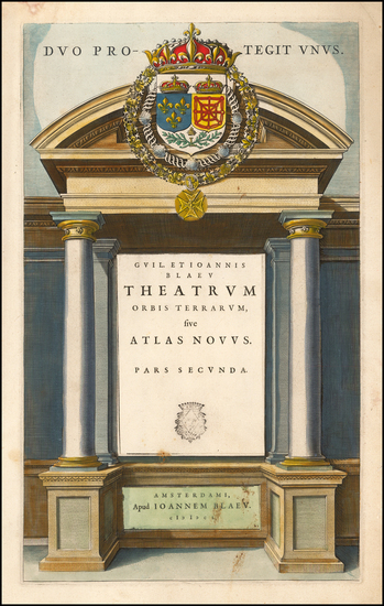 52-Title Pages Map By Willem Janszoon Blaeu