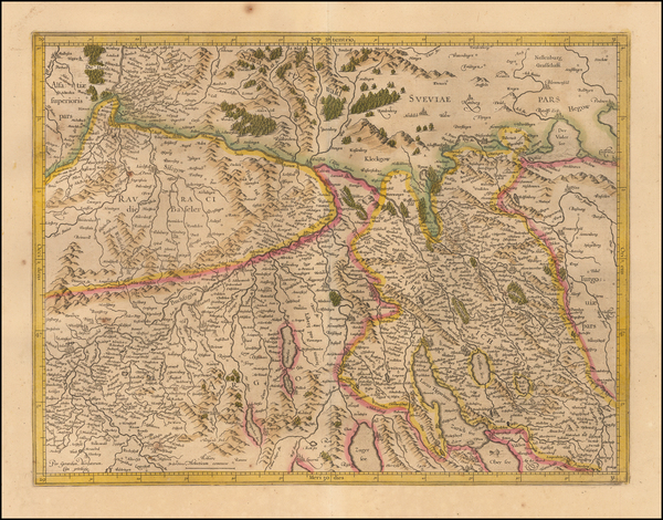 40-Switzerland Map By  Gerard Mercator