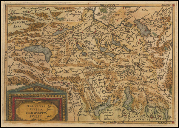 83-Switzerland Map By Johannes Matalius Metellus