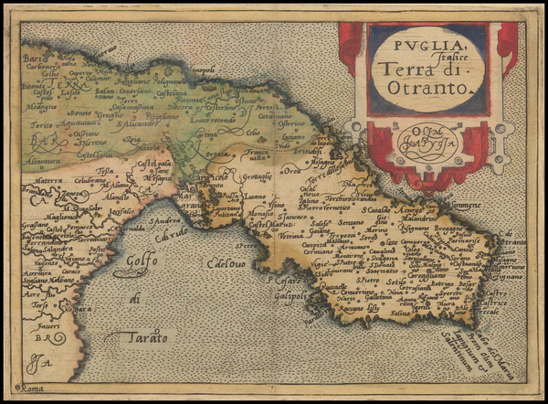 55-Italy Map By Johannes Matalius Metellus