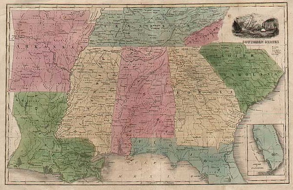 88-South and Southeast Map By Roswell C. Smith