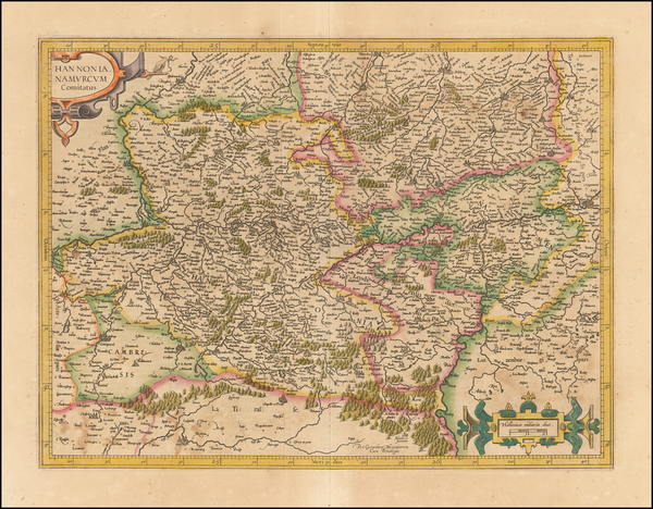 25-Belgium Map By  Gerard Mercator