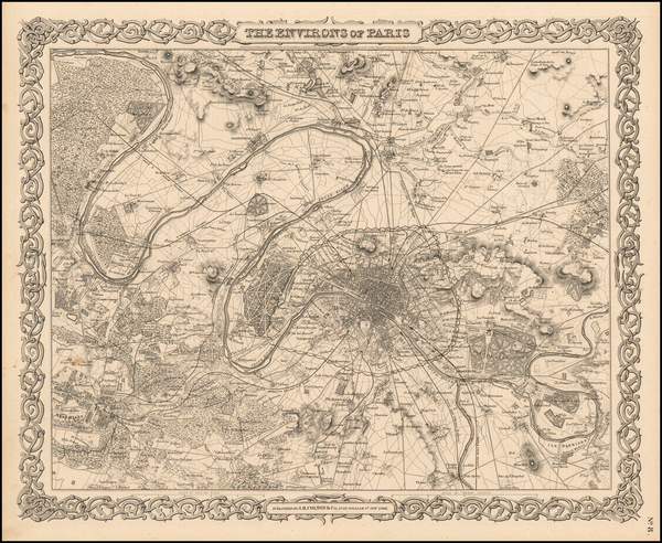 78-France Map By Joseph Hutchins Colton