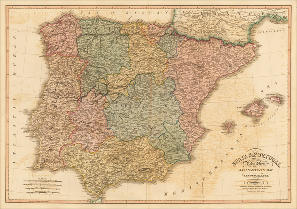 74-Spain Map By William Faden