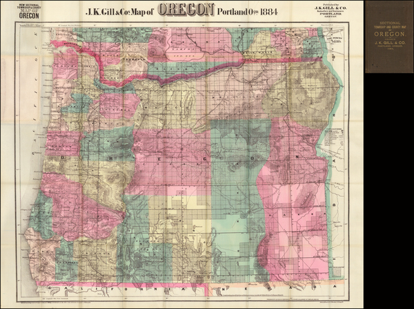 56-Oregon Map By J.K. Gill & Co.