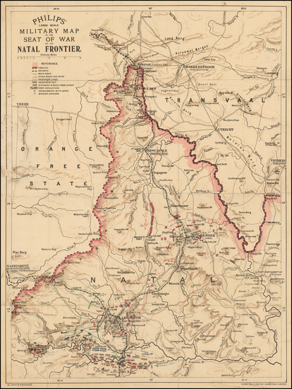 95-South Africa Map By George Philip & Son