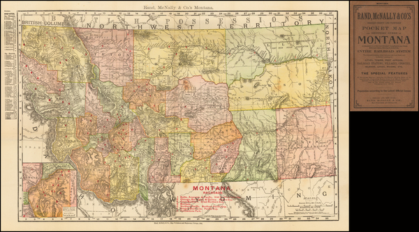 89-Rocky Mountains and Montana Map By Rand McNally & Company