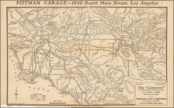 93-Los Angeles Map By George H.  Rock