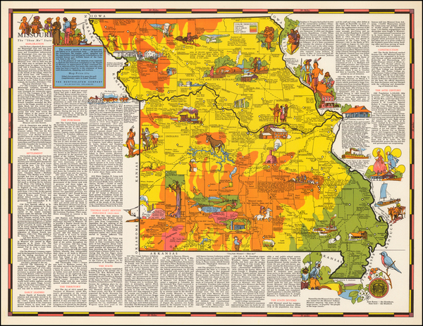 41-Missouri and Pictorial Maps Map By R.T. Aitchison