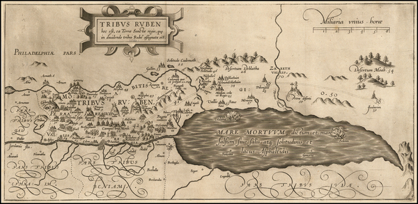 66-Holy Land Map By Christian van Adrichom