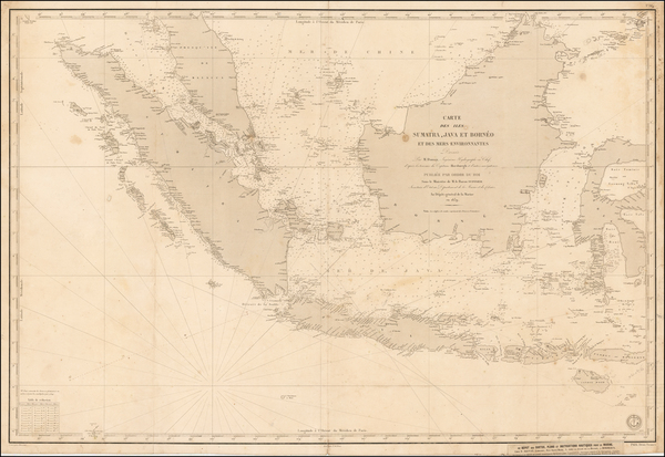 46-Southeast Asia, Philippines, Singapore and Indonesia Map By Depot de la Marine