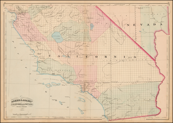 81-Nevada and California Map By Asher  &  Adams