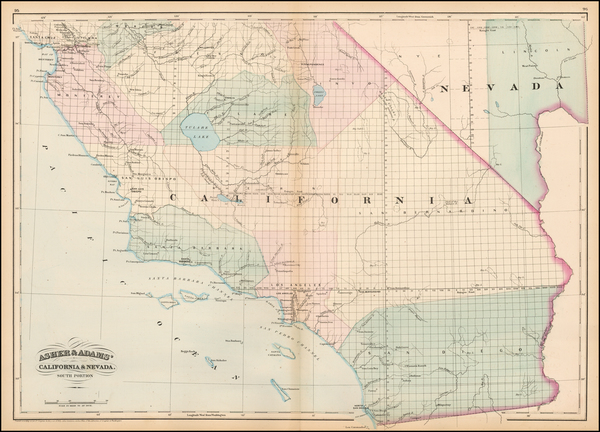 58-California Map By Asher  &  Adams