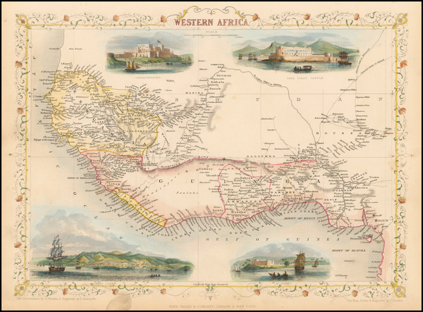 77-West Africa Map By John Tallis