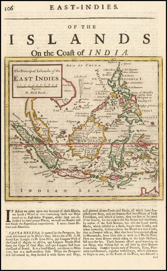 81-Southeast Asia and Philippines Map By Herman Moll