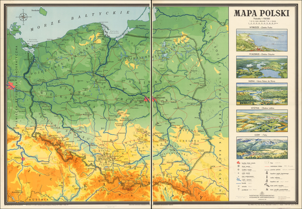 72-Poland Map By Panstwowe Przedsiebiorstwo Wydawnictw Kartograficz