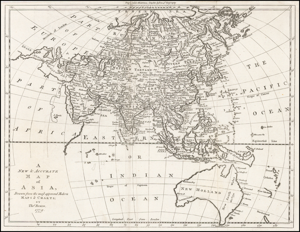 86-Asia, Asia, Korea and Australia Map By Thomas Bowen