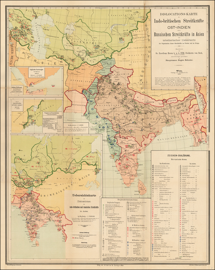 22-India, Central Asia & Caucasus and Russia in Asia Map By Eugen Schuler