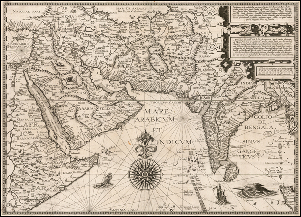 55-Indian Ocean, India, Central Asia & Caucasus, Middle East and East Africa Map By Jan Huygen