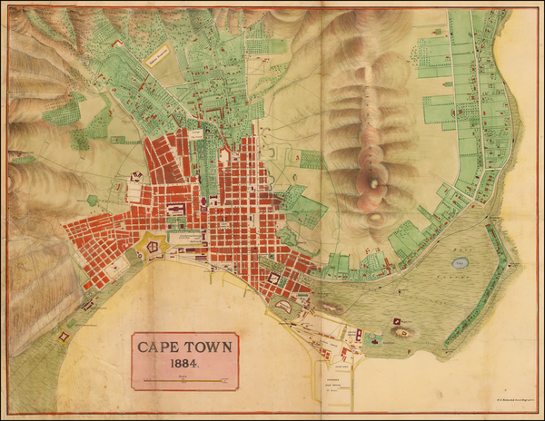 17-South Africa Map By W. A.  Richards & Sons