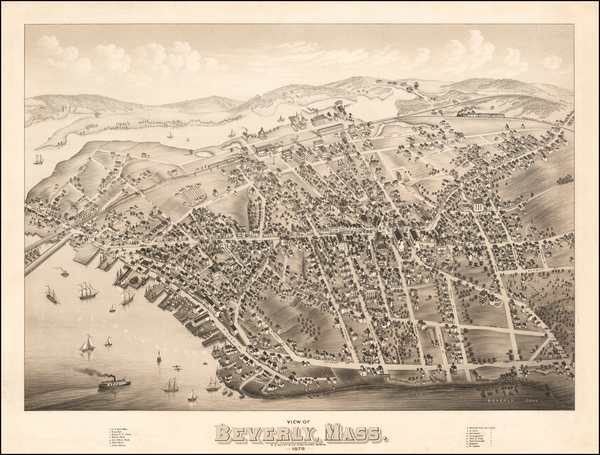 43-New England and Massachusetts Map By O.H. Bailey