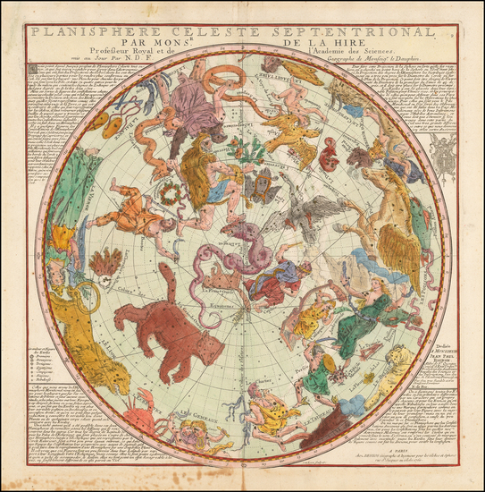 44-Celestial Maps Map By Nicolas de Fer