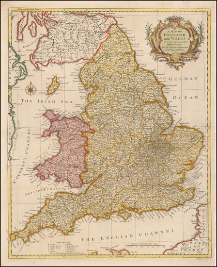 32-England Map By Paul de Rapin de Thoyras