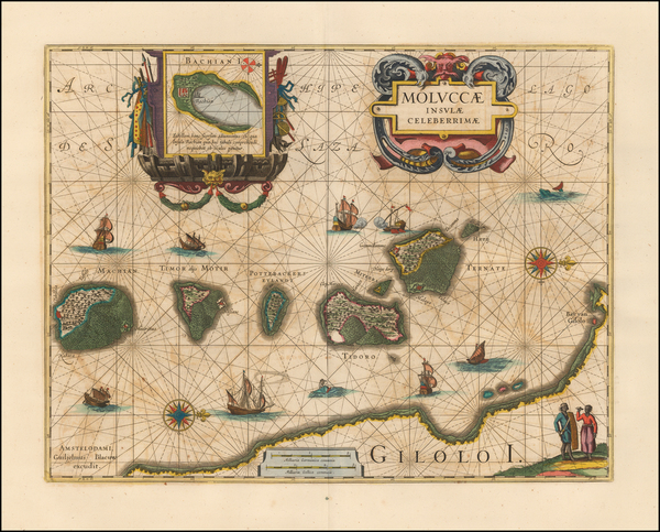 66-Southeast Asia and Other Islands Map By Willem Janszoon Blaeu