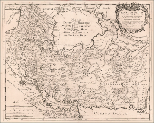 33-Middle East Map By Giacomo Giovanni Rossi - Giacomo Cantelli da Vignola