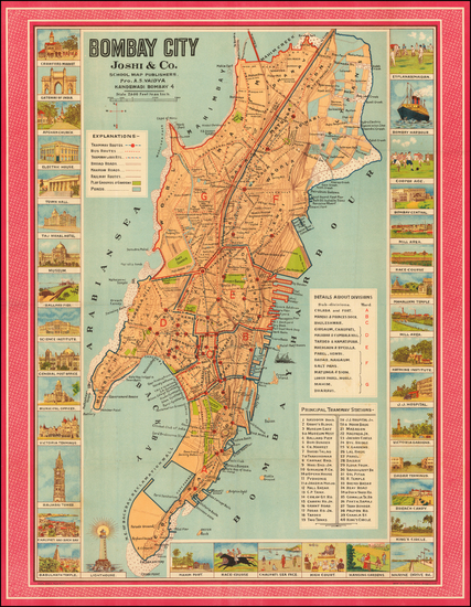 43-India and Pictorial Maps Map By A.S.   Vaidya