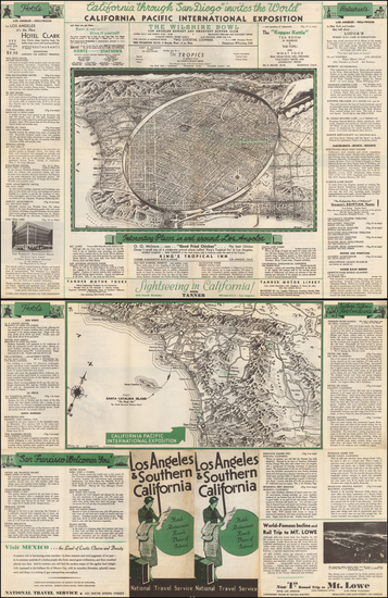 83-California, Los Angeles and San Diego Map By S. A.  King