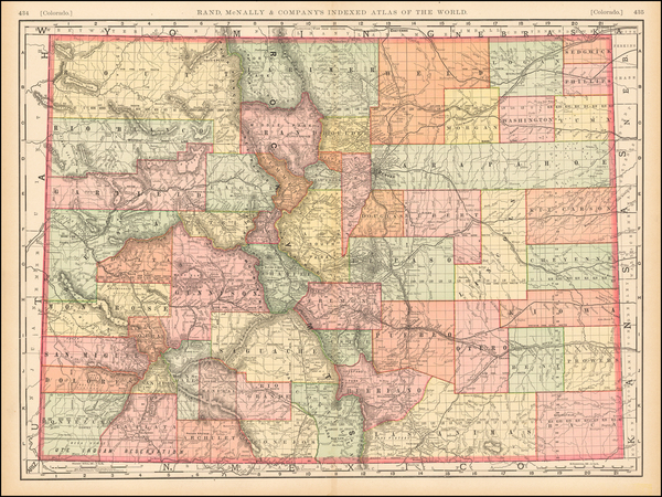 53-Southwest and Rocky Mountains Map By Rand McNally & Company