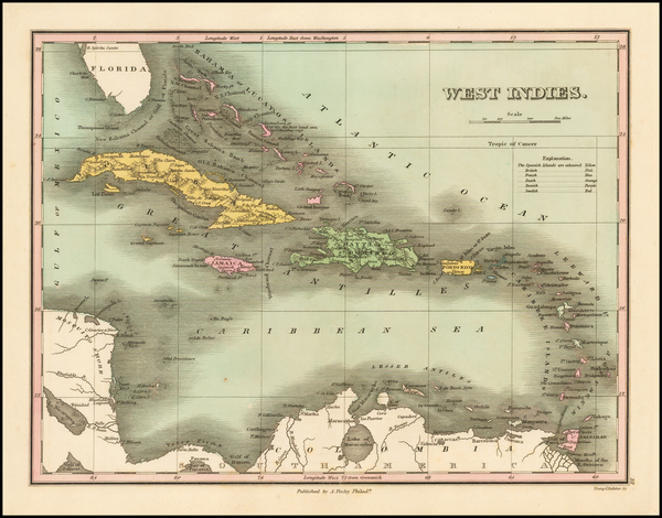 70-Caribbean Map By Anthony Finley