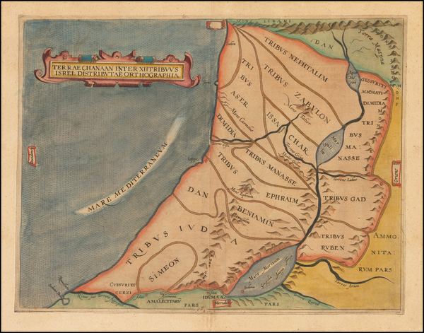 26-Holy Land Map By Augustino Torniello